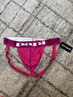 Papi Men’s Magenta Jockstrap with Branded Waistband